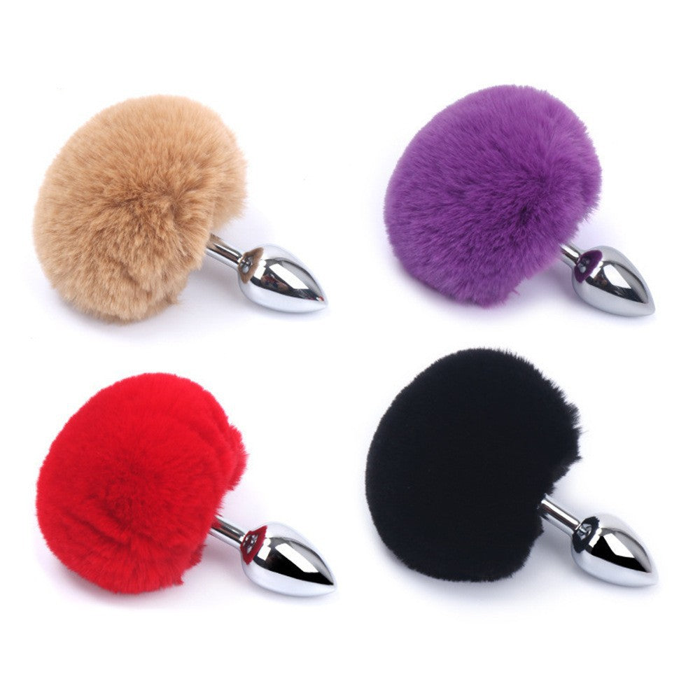 Colored artificial hair small anal plug