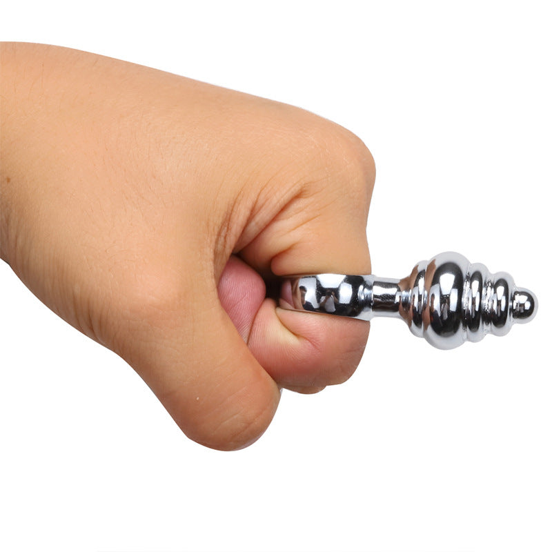 Metal finger pull ring anal plug