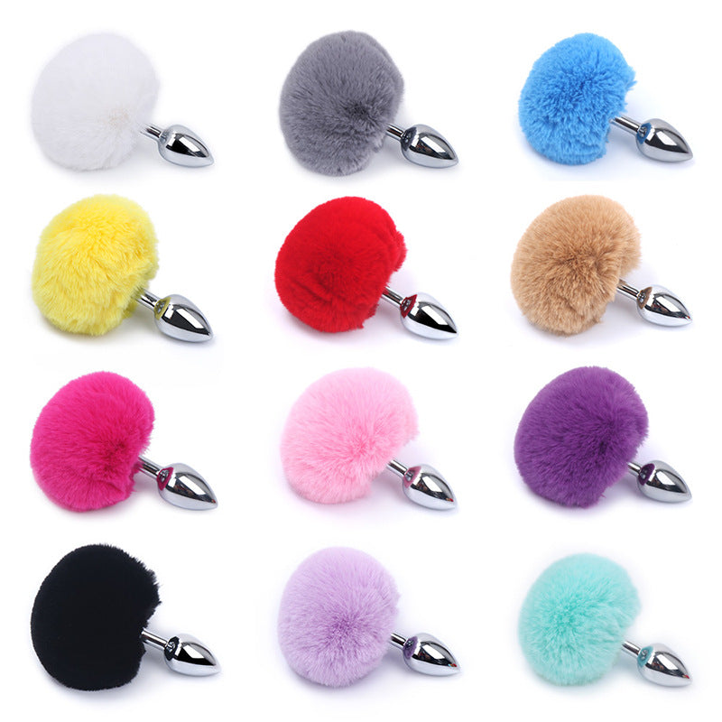 Colored artificial hair small anal plug