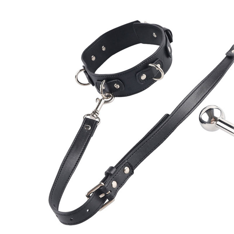 SM Leather Restraint Collar Set