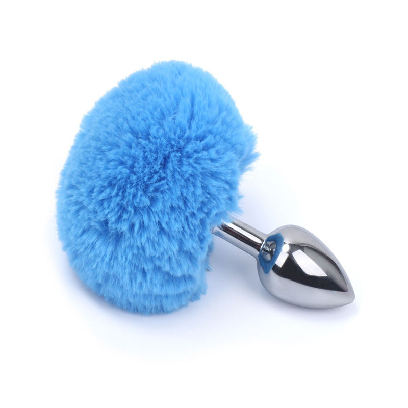 Colored artificial hair small anal plug