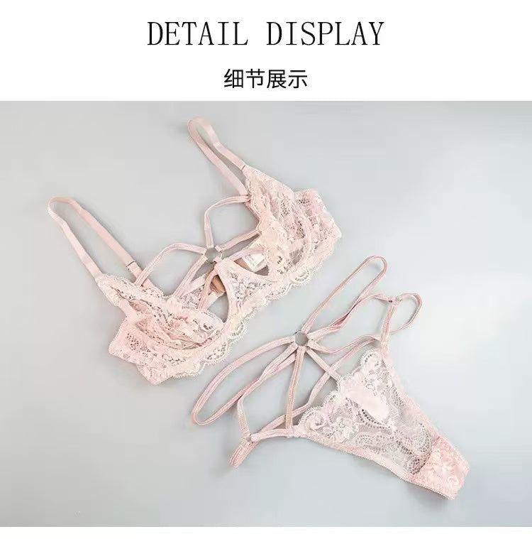 Sexy lingerie set featuring cross-style and cross-interaction sexual elements for women YY429