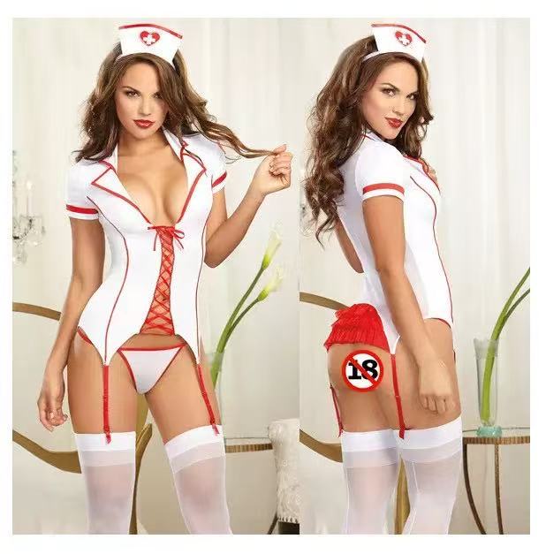 Uniform Seduction Nurse - Bra-and-Sock Nurse Sensual Underwear Set