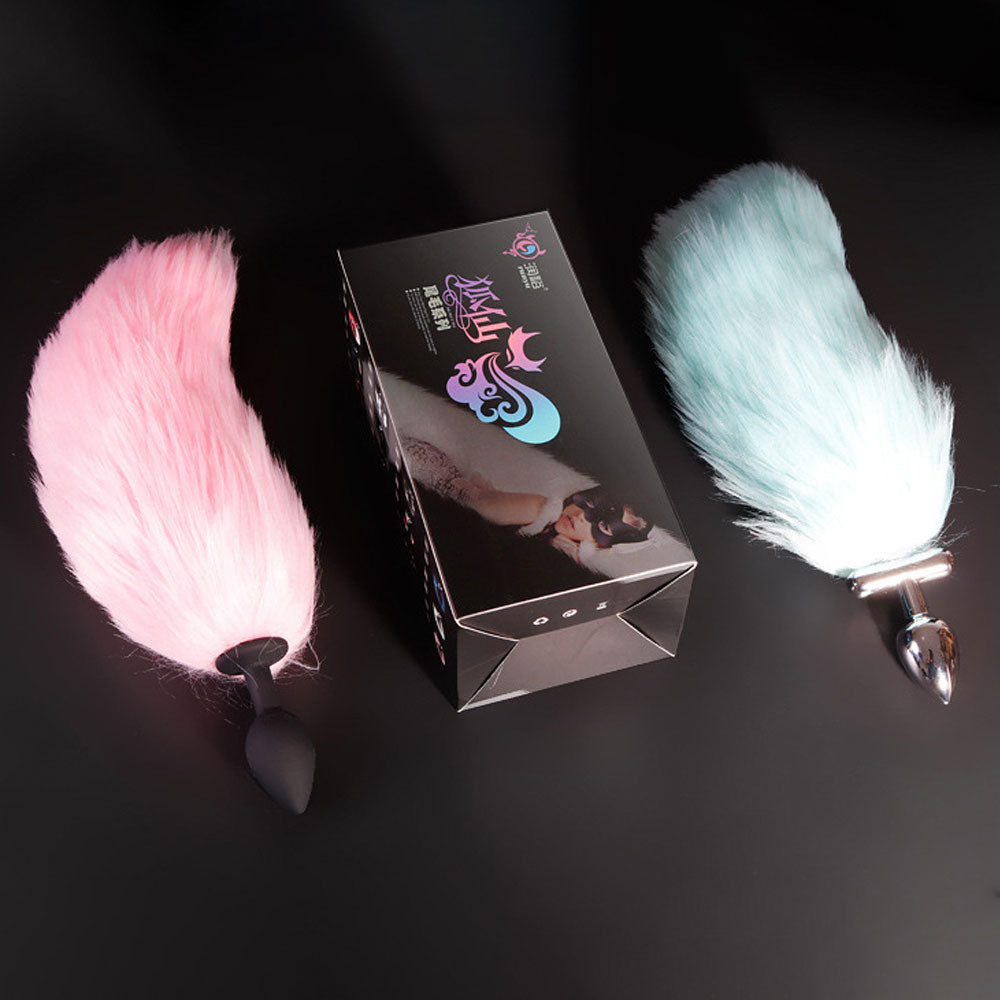 Glowing tail anal plug