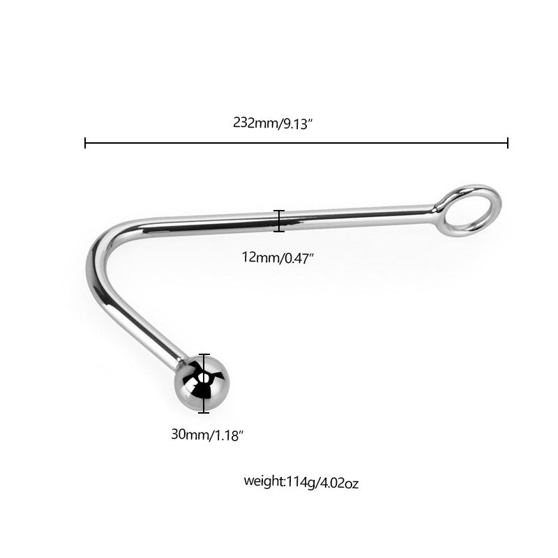Stainless steel anal hook